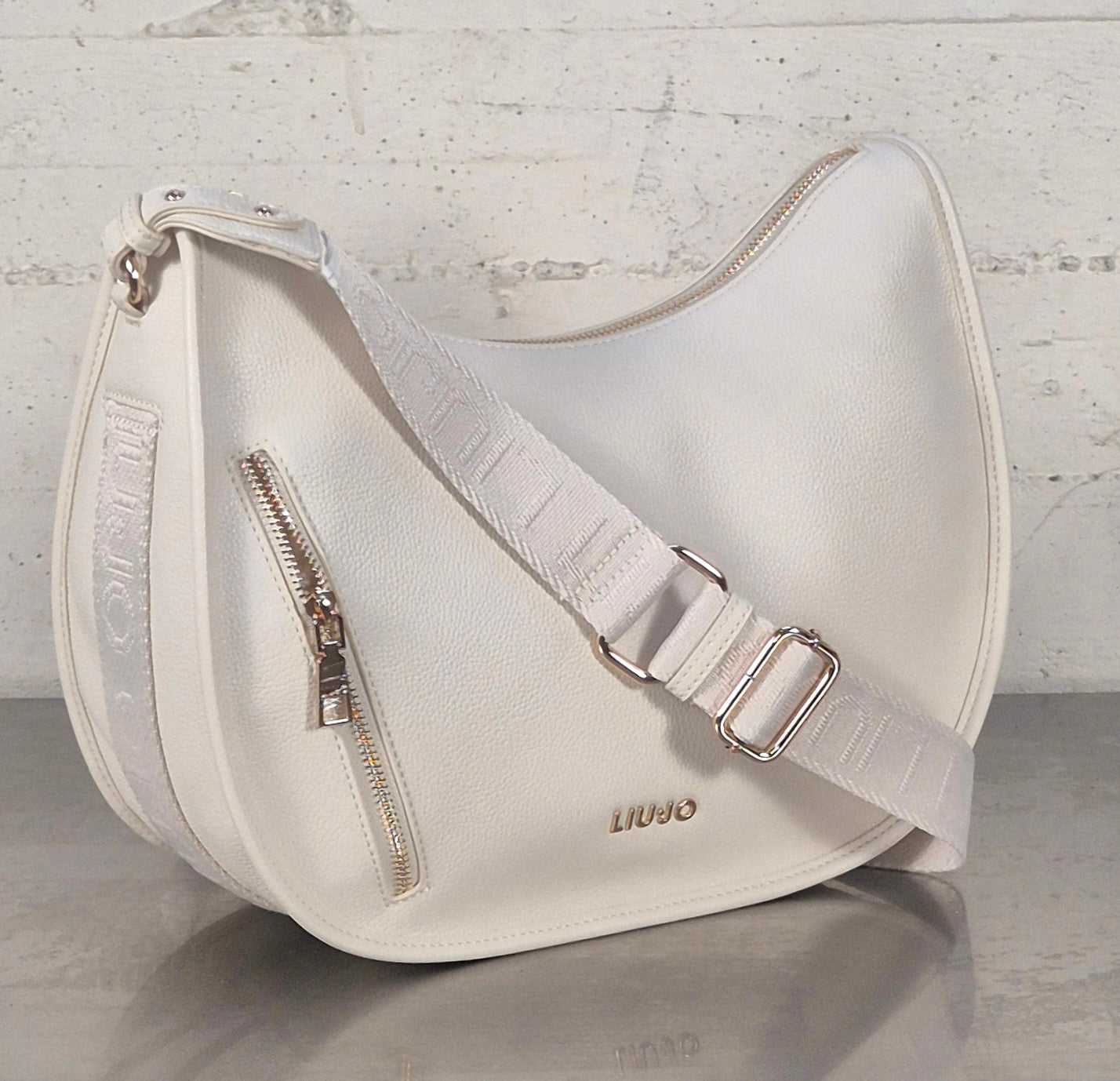 Liu Jo borsa Hobo a mezzaluna media AA6125E1012X0459 CREMA