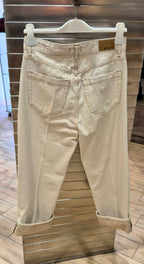 Susy mix pantalone denim crema 80513ARR U33