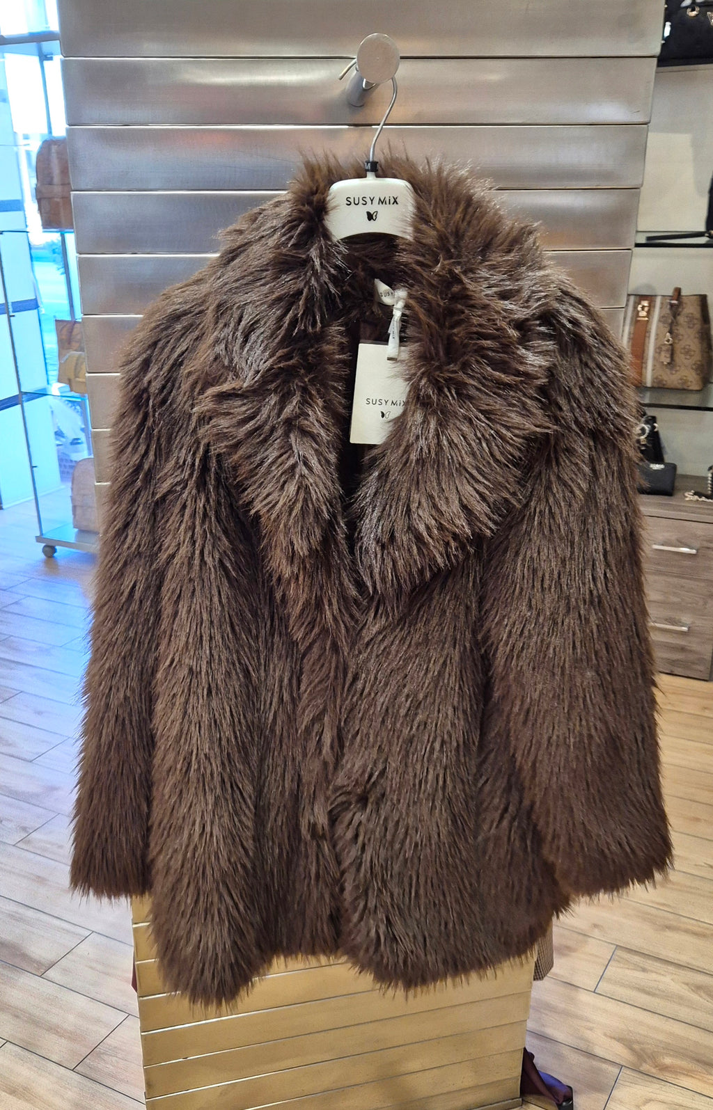 Susy mix ecopelliccia midi testa di moro 2486125U70