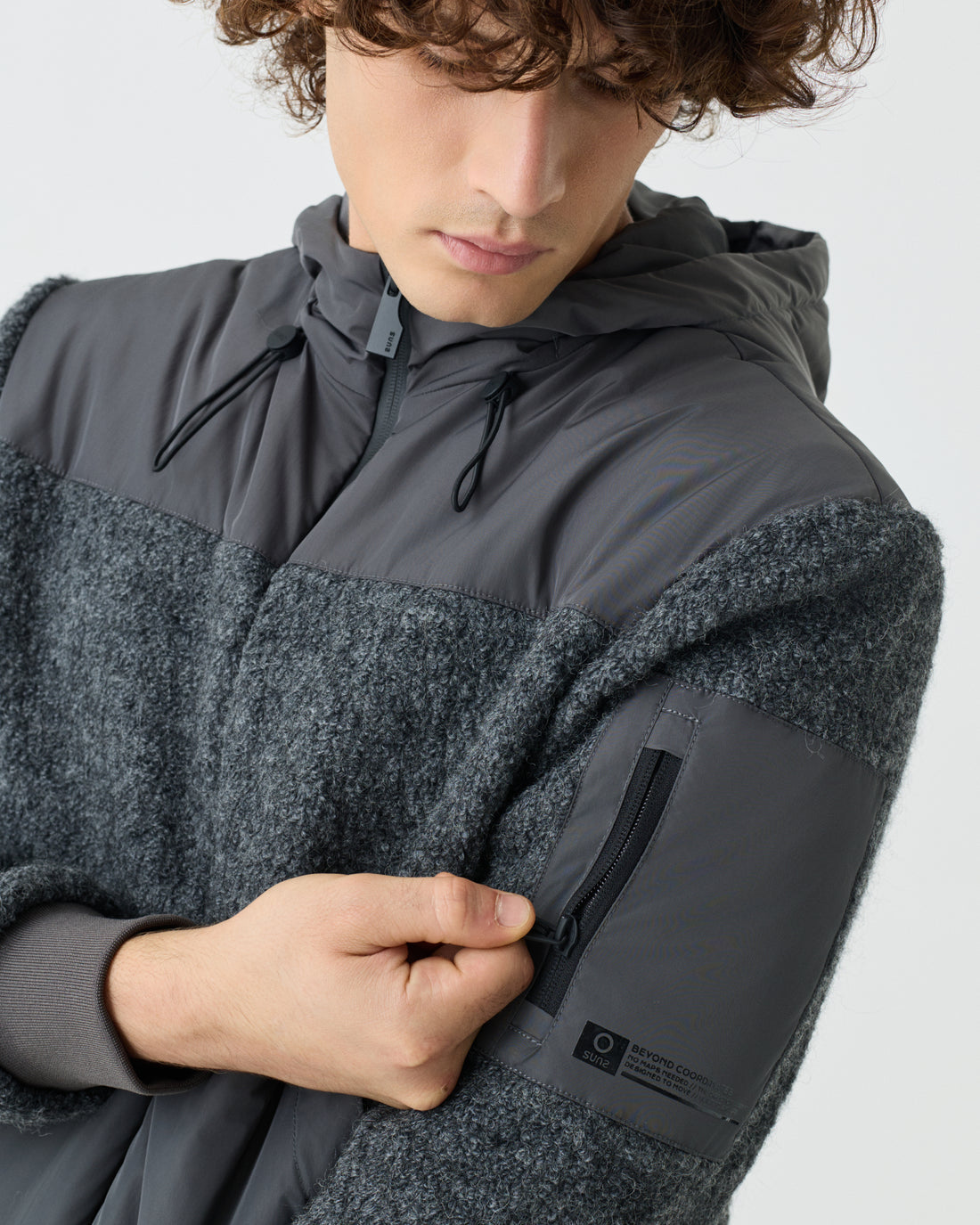 Suns felpa/giubbotto uomo orsetto GFS73004U grigio