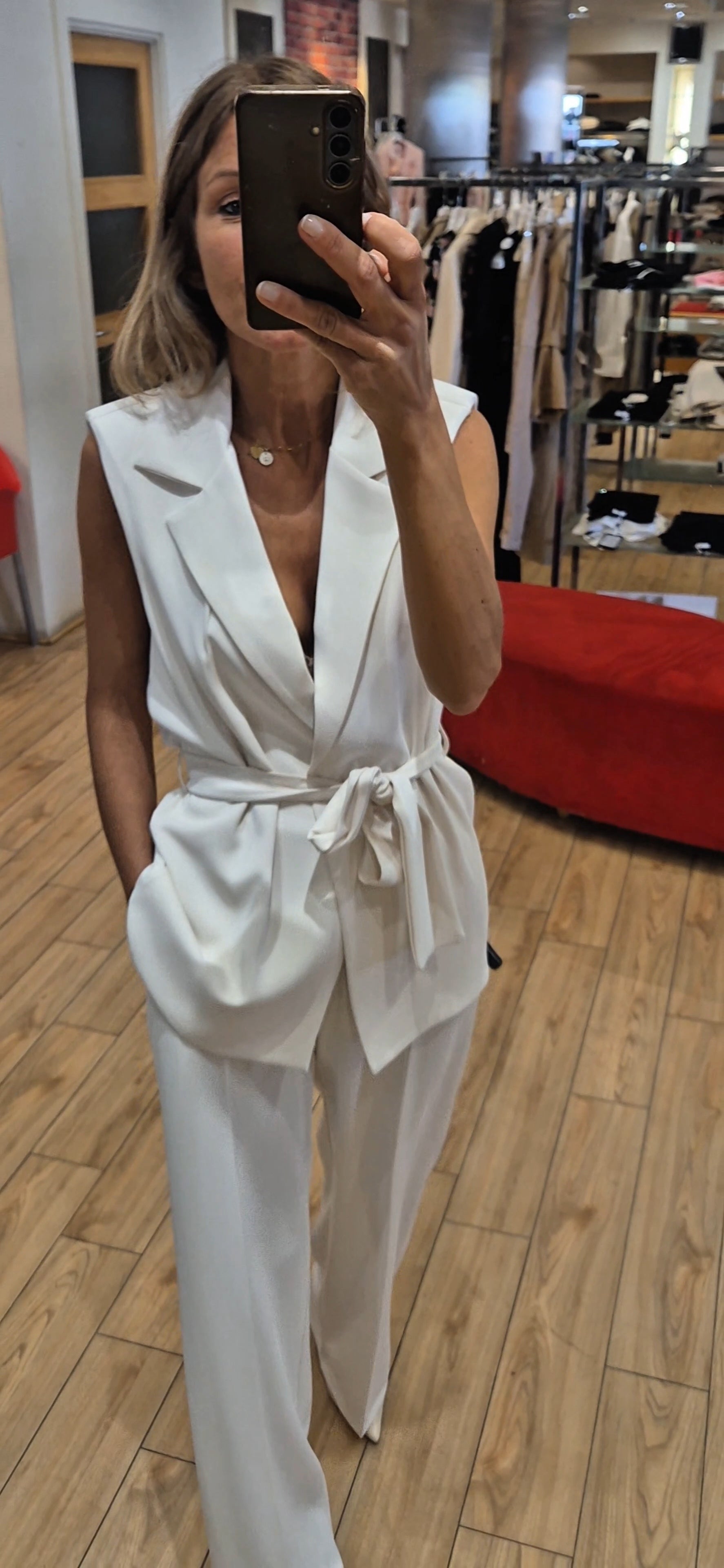Susy mix completo gilet + pantalone 30401U22 burro
