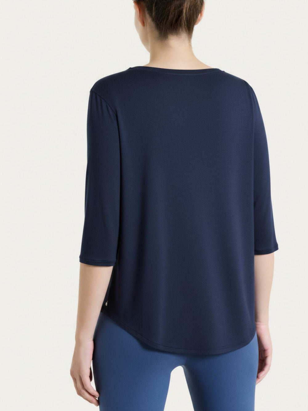 Ragno maglia viscosa scollo v DS48TW blu