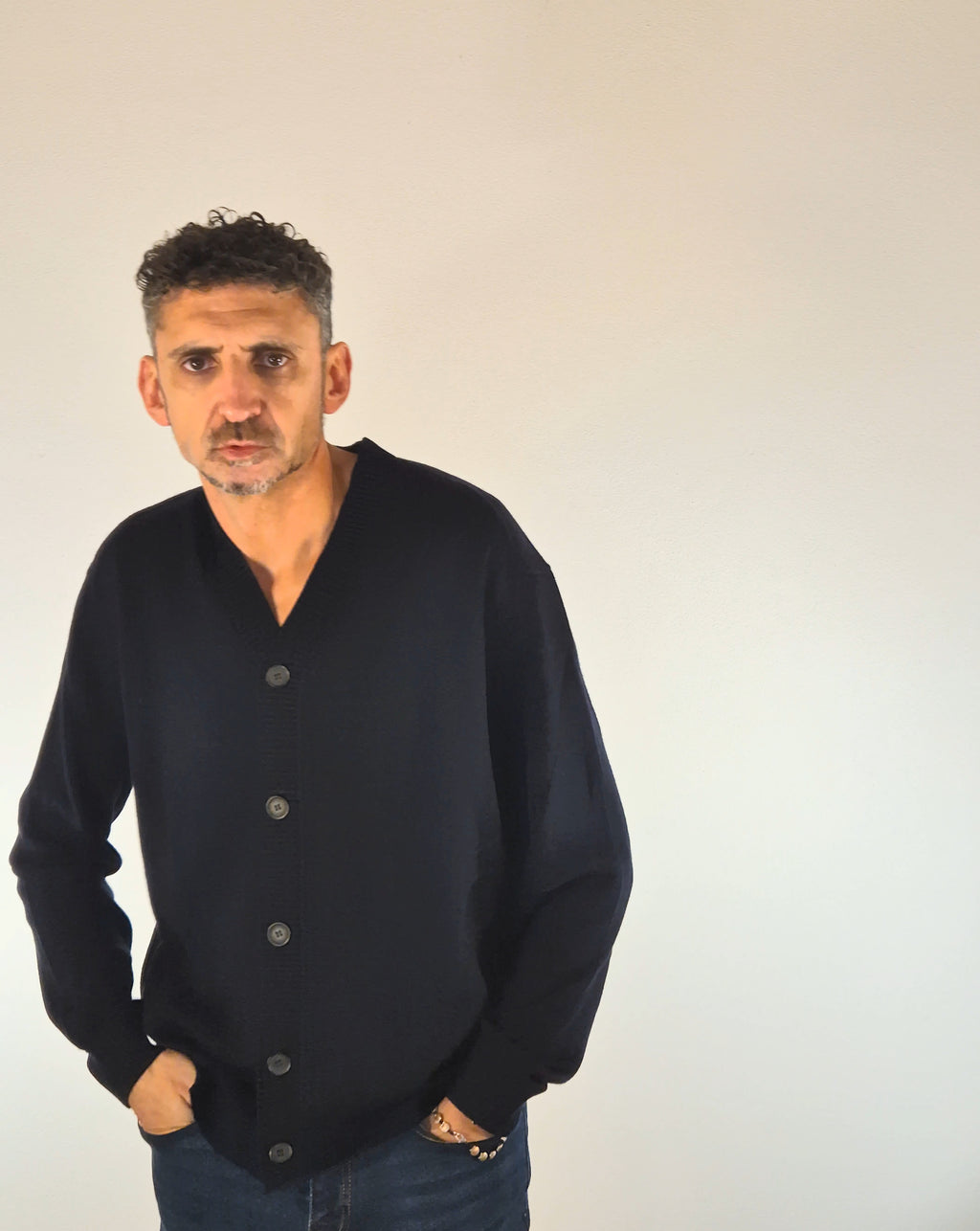 Armani ax maglia cardigan bottoni blu XM001914AF14008