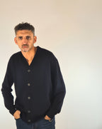 Armani ax maglia cardigan bottoni blu XM001914AF14008