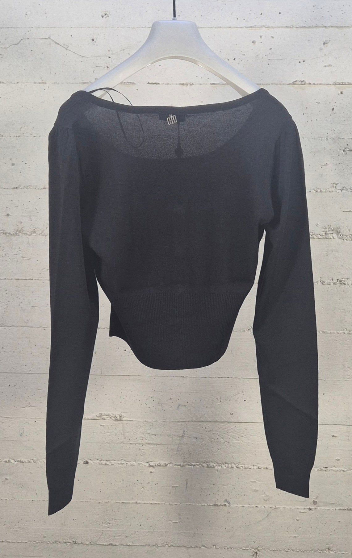 Fracomina cardigan corto scollo madonna nero ST8001K52401 053