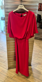 Susy Mix abito fluido 3/4 4498\Ua8 rosso