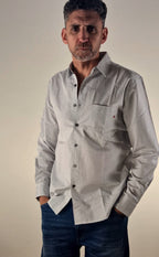 Replay camicia cotone M4148 puntino bianco/blu