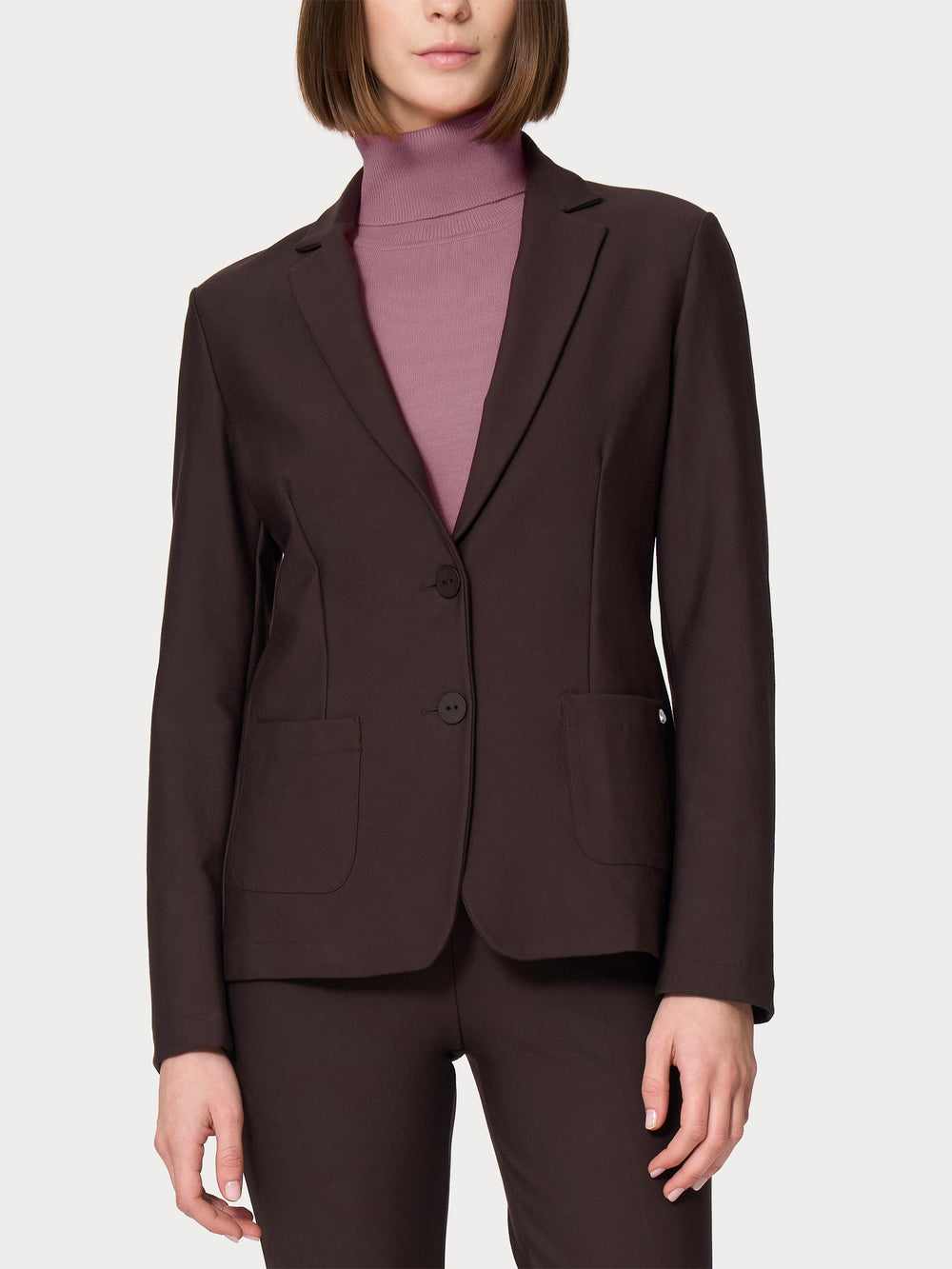 Ragno giacca blazer stretch DO23GAA75 marrone cioccolato