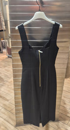 Fracomina abito tessuto tecnico stretch SD2017W42901 053 nero