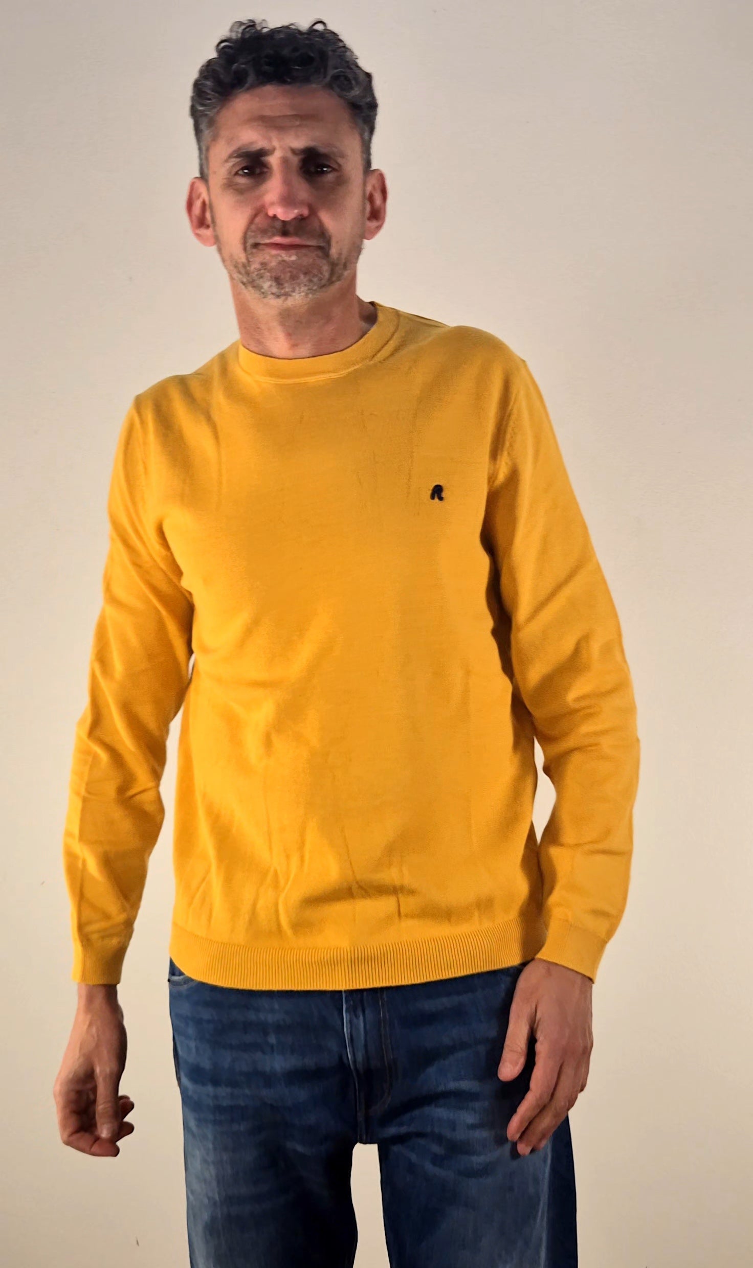 Replay maglia cotone UK4851 741 giallo