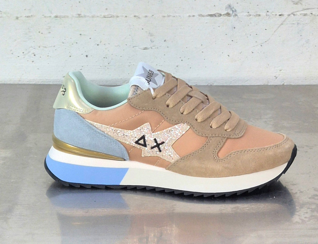 Sun 68 sneaker donna Z3621416 starlight glitter beige