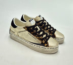 Crime sneakers pelle distressed platform 25071AA826 laminato oro