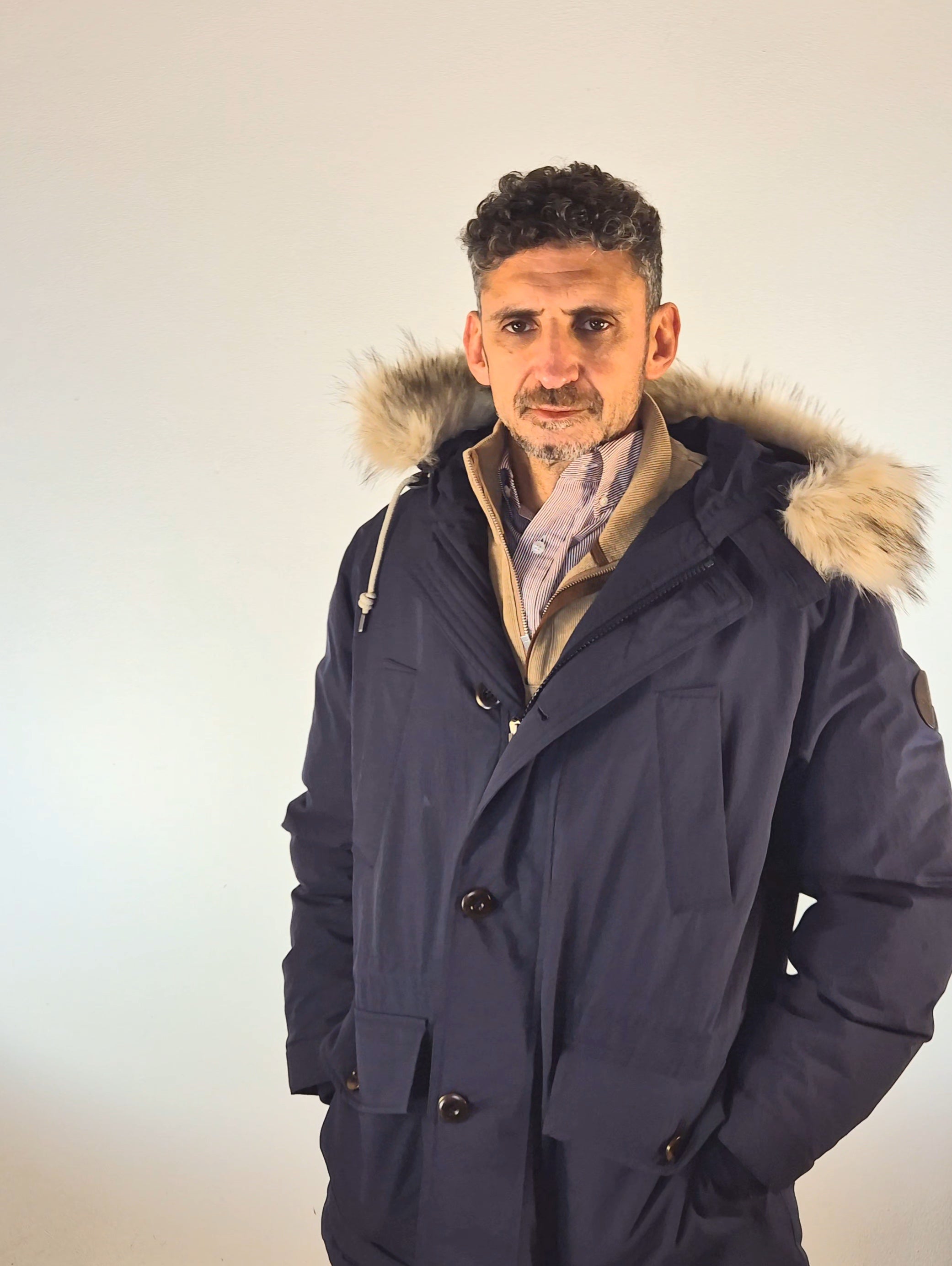 Gant parka con pelliccia staccabile 25037006570433 blu