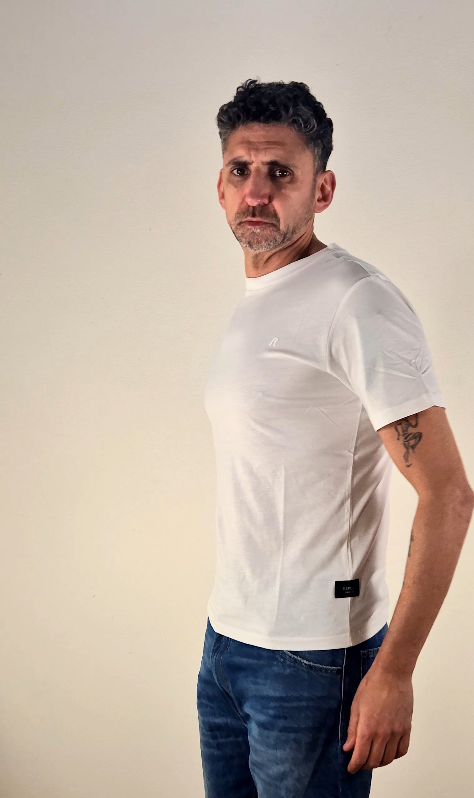 Replay t-shirt manica corta M3097 011 bianco