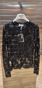 Susy mix maglia paillettes trasparente nera L557PAU75