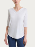 Ragno maglia viscosa scollo v DS48TW bianco