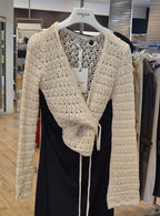 Susy Mix maglia incrociata latte 26218U58